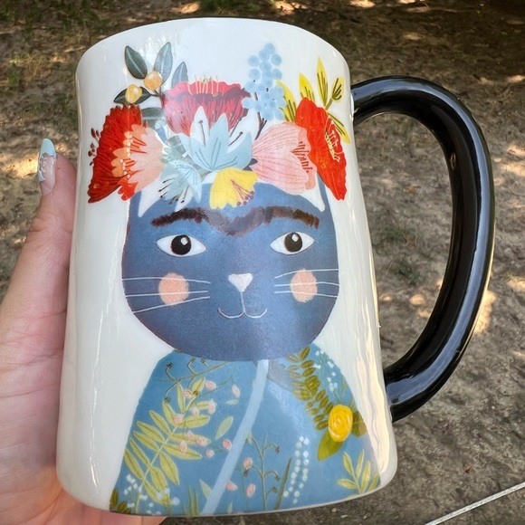 Signature Housewares Unique Floral Cat Coffee Mug - Picture 5 of 8